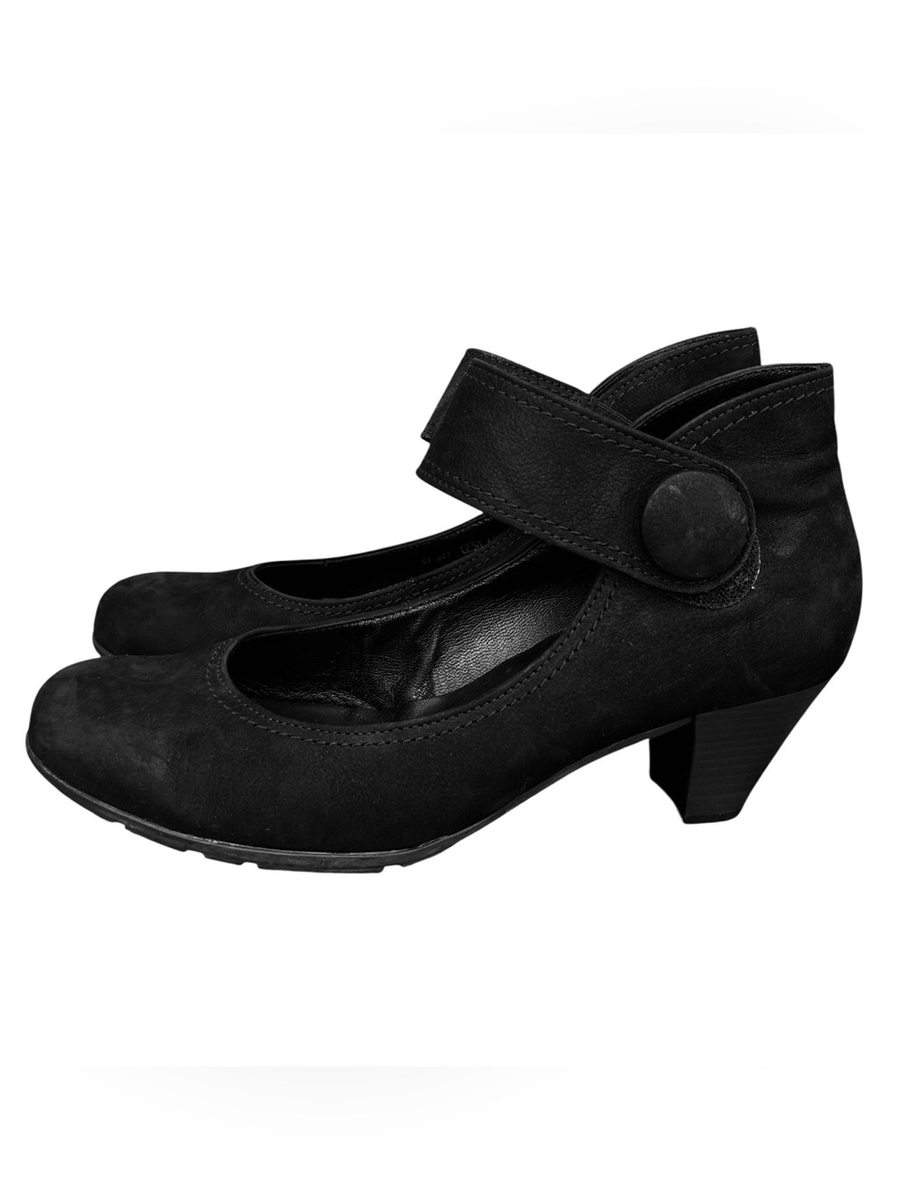 Gabor Hovercraft Women's Black Mary Jane Block Heel Pumps